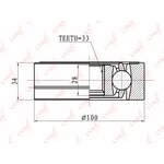 CI8008, Комплект шруса внутренний AUDI 80 2.0-2.8 92-94/A3 1.8-1.9TD 96 ...