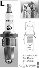LR14TC-1, Свеча зажигания BRISK EXTRA / 1457 / LR14TC1 /
