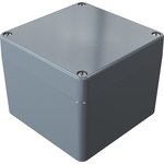 01101008, Aluminium Standard Series Grey Die Cast Aluminium Enclosure, IP66, IK09, Grey Lid, 100 x 100 x 81mm