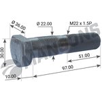 300.204, 300.204MNS_шпилька ступицы колеса! M22x1.5x97/62 \BPW