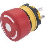 84-5230.0020, 84 Series Twist Release Emergency Stop Push Button, Panel Mount ...