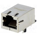 08B1-1X1T-06-F, Гнездо; RJ45; PIN: 8; экранированный; Конф: 8p8c; THT; угловой