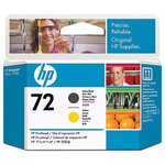 Печатающая головка HP 72 C9384A черный матовый/желтый для HP DJ T1100/T610/ ...