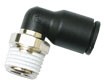 3109 06 17, LF3000 Series Elbow Threaded Adaptor, R 3/8 Male to Push In 6 mm, Threaded-to-Tube Connection Style