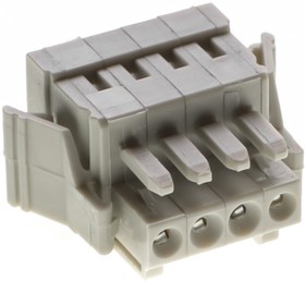 Фото 1/2 8EDGKG-3.5-04P-11-01AH, 4-контакт. розетка, шаг 3,5 мм, бок. фланцы