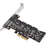 Контроллер Silverstone G46ECS060000010 6 Ports SATA Gen3 (6Gbps) Non-RAID PCI ...