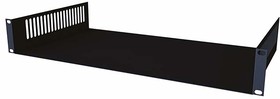ETA0219, Black Cantilever Shelf, 2U, 420mm x 300mm