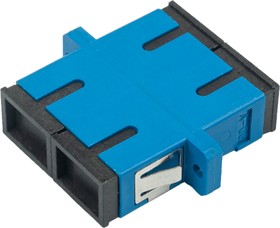 DR-541002, Проходной оптический адаптер SC-SC, OS2, дуплекс (duplex), синий