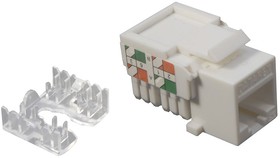 DR-5103, Розеточный модуль Keystone кат. 6, UTP, 1xRJ45, T568A/B, белый