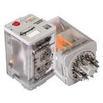 750XCXRM4L-120A, OCTAL PIN RELAY 3PDT 10A@250VAC 120VAC COIL FULL-FEATURE COVER