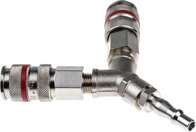 Фото 1/4 19 Series Y Threaded Adaptor Push In 6 mm, R 1/4 Male to R 1/4 Male, Threaded-to-Tube Connection Style