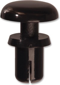 TRSR 5105 B, Snap Rivet, Black, Nylon 6, 5.2 mm Mount, 7.5 mm - 8.5 mm Grip, 2.2 mm Depth, 9 mm Ext Diameter