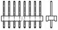 1-640452-6, Conn Unshrouded Header HDR 16 POS 2.54mm Solder ST Thru-Hole Package