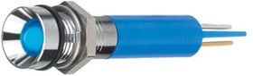 Q8R1CXXB24E, Светодиодный индикатор в панель, Синий, 24 В DC, 8 мм, 20 мА, 1.6 кд, IP67