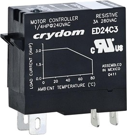 ED24D3R, Solid State Relays - Industrial Mount Plug In 280VAC 3A 5-15VDC CNT RN