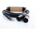 Cordial EY 1,5 WMM кабель Y-адаптер джек стерео 3.5мм-2xXLR male, 1.5м, черный