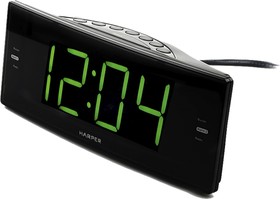 Фото 1/6 Радиобудильник HARPER HCLK-2044 (Радио в качестве мелодии будильника, настройка двух будильников, таймер отключения, сеть или батарейки)