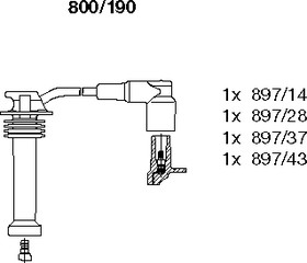 Фото 1/3 800/190, BR-800/190_к-кт проводов!\ Ford Focus 1.8/2.0 Zetec-E 98