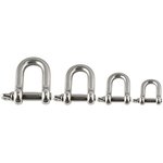 E3790XL D-Shackle, Stainless Steel, 6.8kg