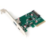 Контроллер USB Gembird SPCR-02, в PCI, порты: 2 внешн. USB 3.0 Type-C