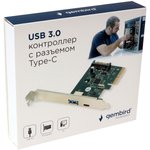 Контроллер USB Gembird SPCR-02, в PCI, порты: 2 внешн. USB 3.0 Type-C