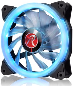 Фото 1/3 Вентилятор в корпус Raijintek IRIS 12 BLUE 0R400041(Singel LED fan, 1pcs/pack), 12025 LED PWM fan, O-type LED brings visible color & bri
