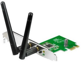 Фото 1/3 Адаптер беспроводной связи (Wi-Fi) ASUS PCE-N15 Wireless PCI-E Card 802.11n 300Mbps RTL {30}