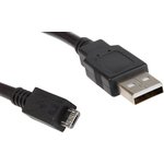 11.02.8752-10, USB 2.0 Cable, Male USB A to Male Micro USB B Cable, 1.8m