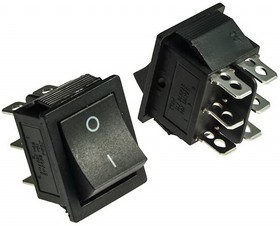 PL2425, Клавишный переключатель 6 контактов ON-ON, черный