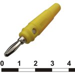 PL2462, Штекер Banana желтый, винтовое крепление
