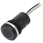 MC19MCBGR, Pushbutton Switches 19mm NormClsdAl Blk Anodised Grn/Red LED