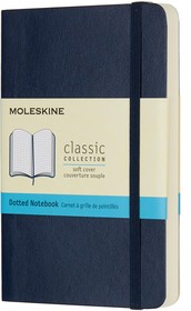 Фото 1/5 Блокнот Moleskine CLASSIC SOFT QP614B20 Pocket 90x140мм 192стр. пунктир мягкая обложка синий сапфир