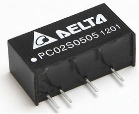 PC02S0515A, Isolated DC/DC Converters - Through Hole DC/DC Converter, 15Vout, 2W