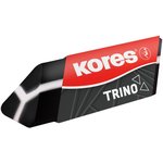 Ластик Kores TRINO треугольный, черный, ПВХ, 40504