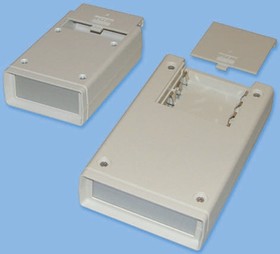 Фото 1/2 A9408348+A9109121, Shell-Type Case Series White ABS Handheld Enclosure, Integral Battery Compartment, IP65, 158 x 95 x 45mm