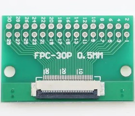 FPC-30P 0.5мм to DIP плата переходная с разъемом