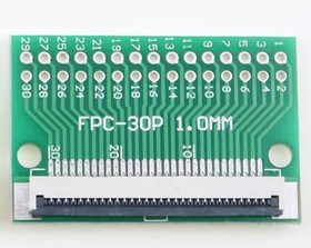 FPC-30P 1мм to DIP плата переходная с разъемом