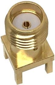 82_SMA-50-0-1/111_NE, RF Connector, SMA, Beryllium Copper, Socket, Straight, 50Ohm, Radial Leads