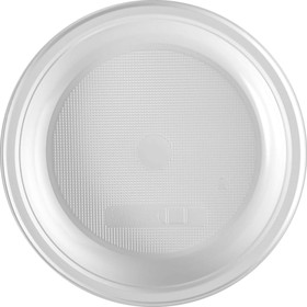 Фото 1/5 PL5312, Набор одноразовых десертных пластиковых тарелок Д-170мм, 6 штук, белые