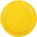 PL5313, Набор одноразовых десертных картонных тарелок Д-180мм, 10 штук, цветные