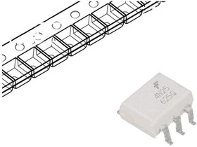 Фото 1/2 4N25SR2M, OPTOISO 4.17KV TRANS W/BASE 6SMD