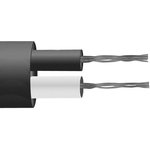 WJ-248-D-25M, Thermocouple Cable, Type J, IEC, PFA Flat Pair, 7/0.2 mm, 25 m