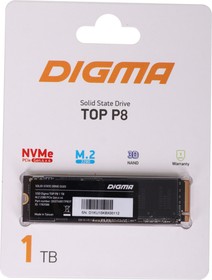 Фото 1/4 Накопитель SSD Digma PCIe 4.0 x4 1TB DGST4001TP83T Top P8 M.2 2280