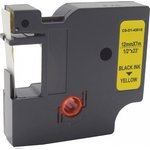 Картридж ленточный Cactus CS-D1-45018 45018 черный на желтом 12x7 для Dymo LM ...