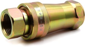 Фото 1/5 Быстроразъёмное гидравлическое соединение ISO7241-A конический клапан, БРС M+F сталь, наружная резьба M20x1.5, красный УТ000002795