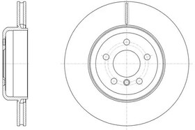 Фото 1/4 6155110, Диск тормозной задн BMW F10/F07/F18/ F11/F01/F02/F12 3.0-4.0 10