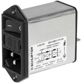 3-104-205, DD14 Power Inlet with Line Filter 6A