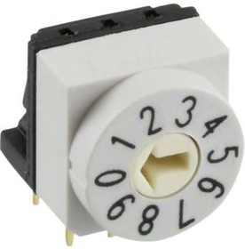 428427320910, Rotary DIP Switch Arrow-Shaped Slot 10-Pos 2.54mm PCB Pins