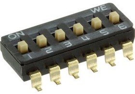 418121270806, DIP Switch WS-DISV, DIP, 2.54mm Pitch, Raised