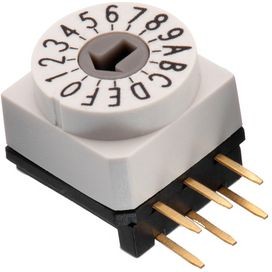 428427320916, Rotary DIP Switch Arrow-Shaped Slot 16-Pos 2.54mm PCB Pins